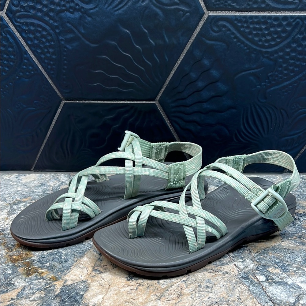 Mint Green Strappy Chaco Sandals